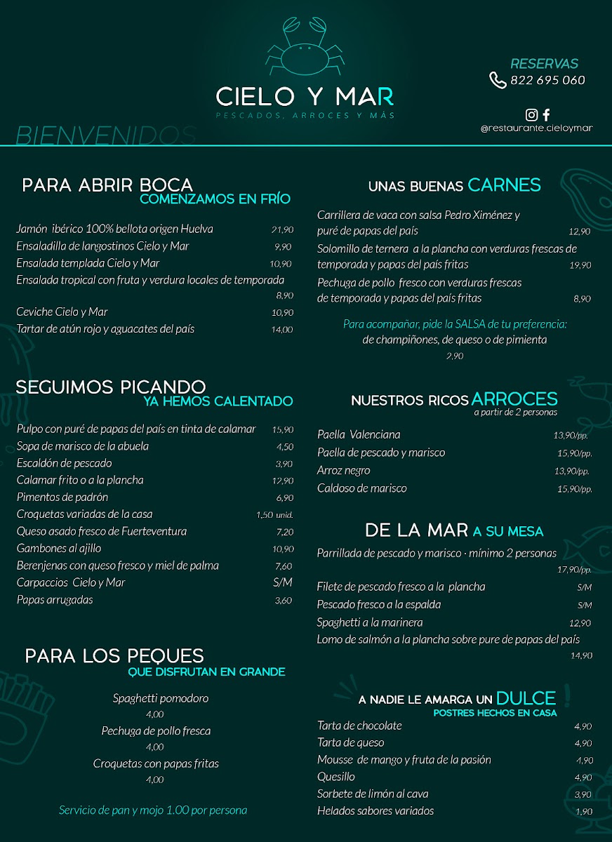 Cielo y mar Menu - Image 3